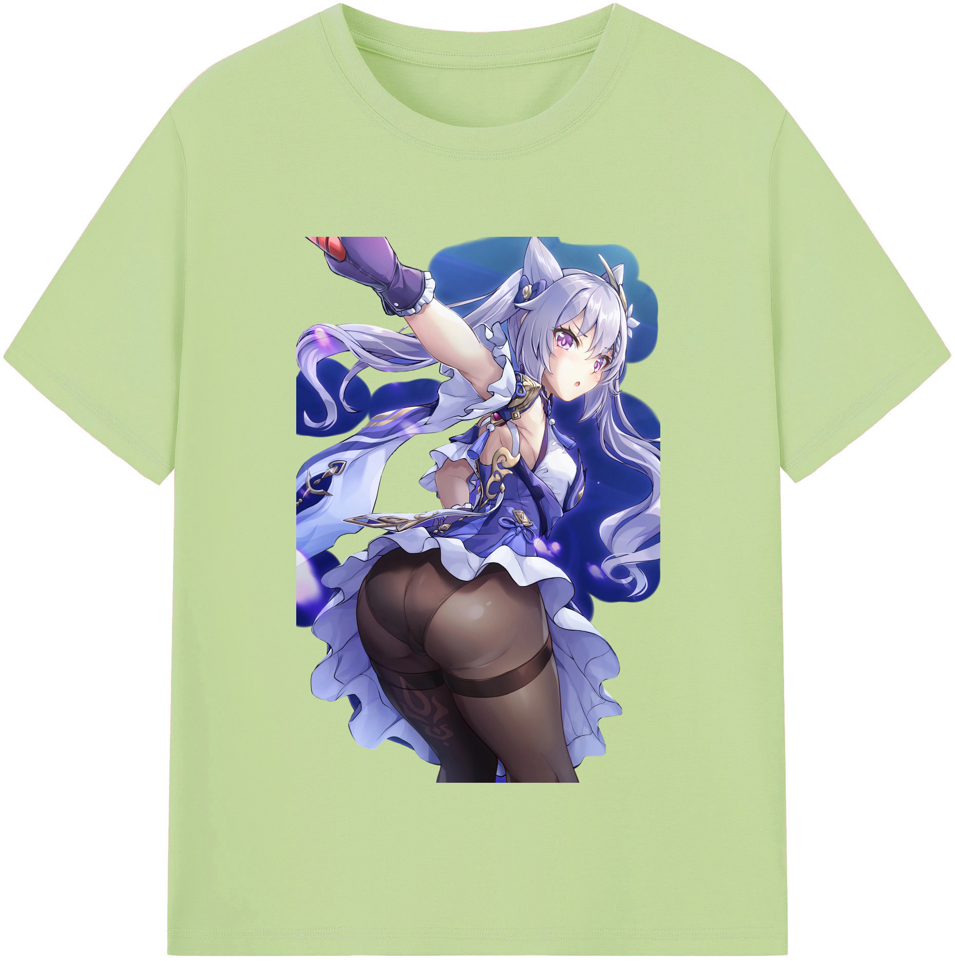 げんし神 刻晴 こくせい genshin Kokusei 綿100％半袖Tシャツ（フロントプリント）